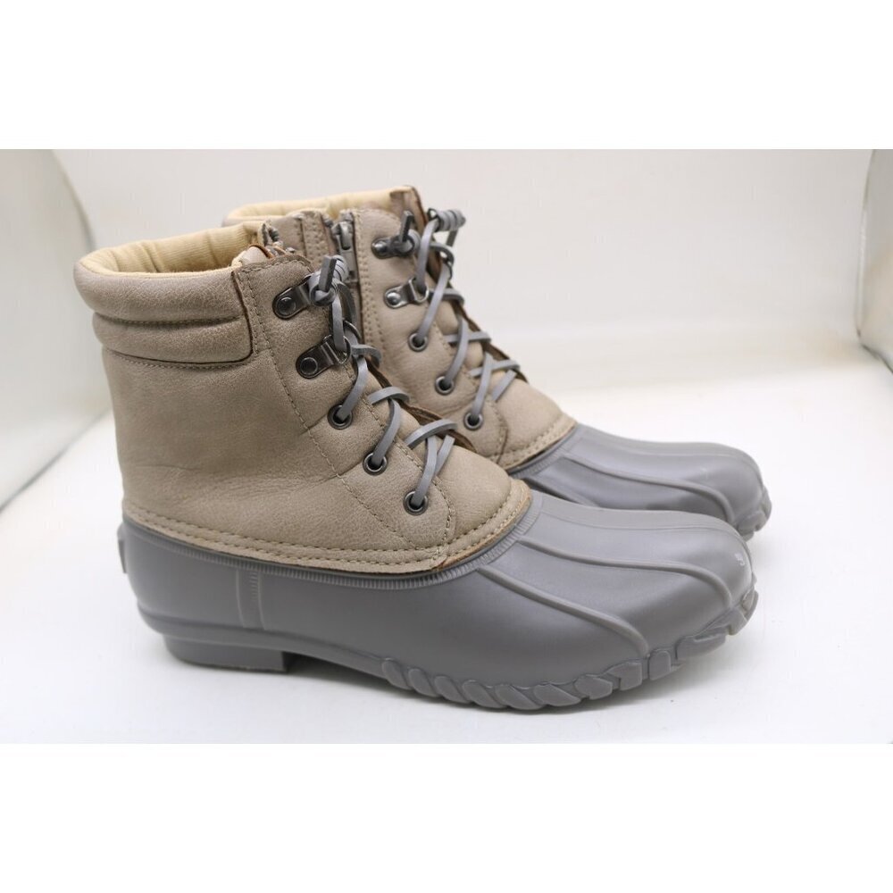 Womens Nautica Sea Ripple Duck Boots, Taupe/Grey, Size 10 - Waterproof & Stylish